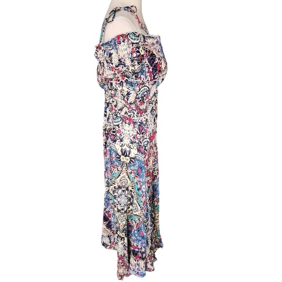 Anthropologie Maxi Dress Womens Large Boho Beach Smocked Gauze Multicolor NWT - Picture 5 of 8